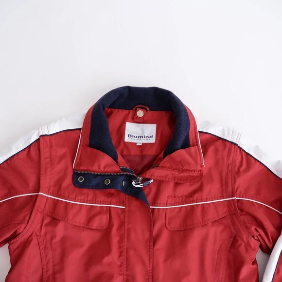 Blumind Vintage '90s Red Nylon Water Resistant Lined Jacket Large - Picture 13 of 16